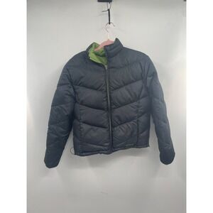 L.L. Bean Black and Green Puffer Jacket